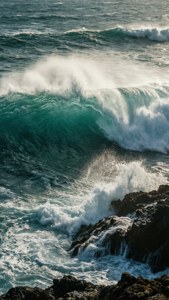 Teal Ocean Waves