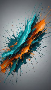Teal Orange Abstract