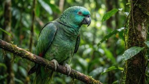 Teal Parrot Branch