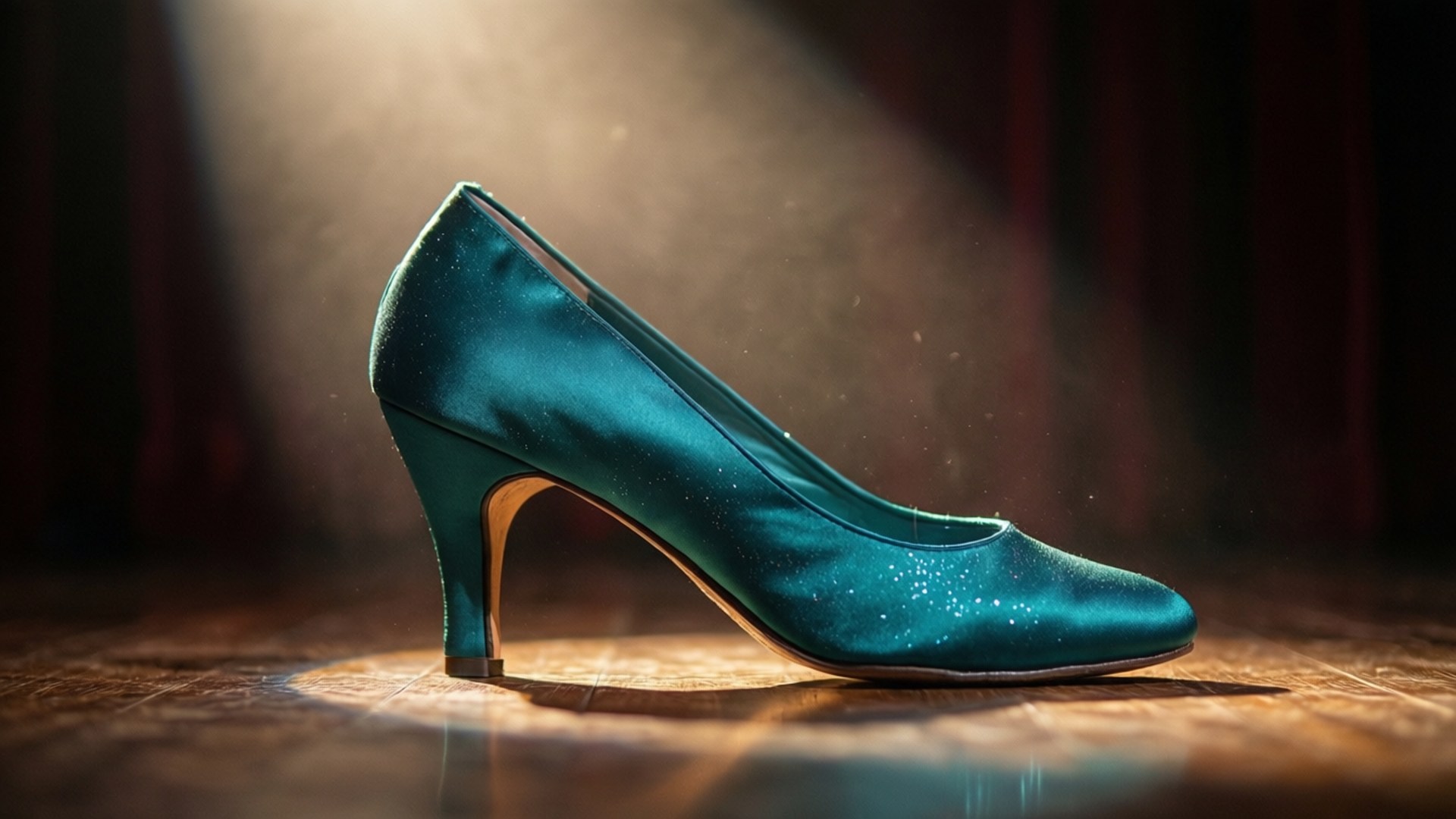 Teal Satin Dance by Wallpapers.art Studio
