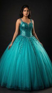 Teal Sequin Dream Dress