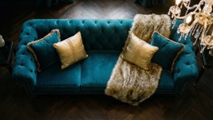 Teal Velvet Luxury Sofa