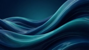 Teal Wave Abstract