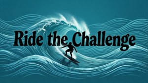 Teal Wave Surfer