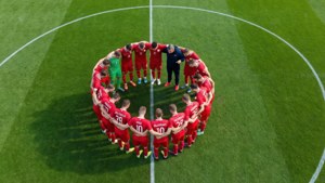 Team Huddle Aerial View