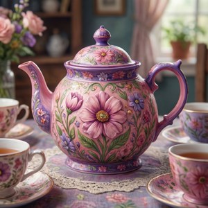Teapot with Flowers