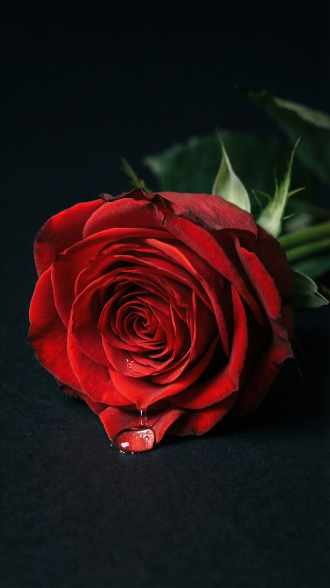 Tear on Rose by Wallpapers.art Studio