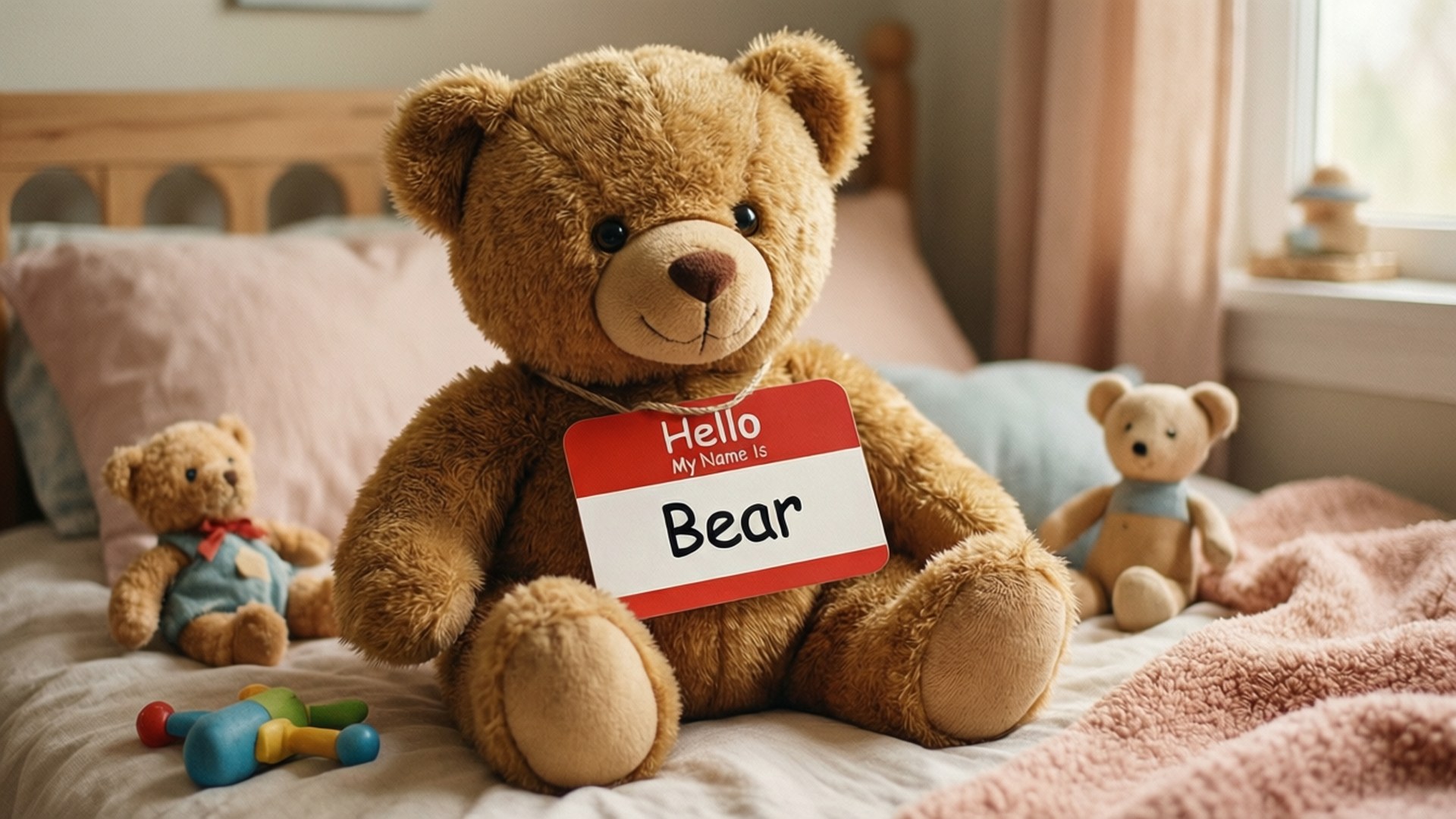 Teddy Bear Name Tag by Wallpapers.art Studio