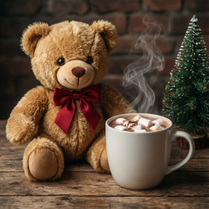 Teddy Bear with Hot Cocoa