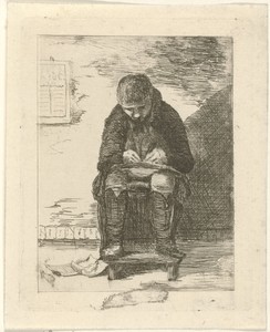 Tekenaar in een interieur
