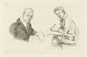 Tekenende jongen en het portret van François Joseph Pfeiffer