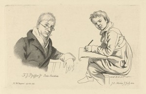 Tekenende jongen en het portret van François Joseph Pfeiffer