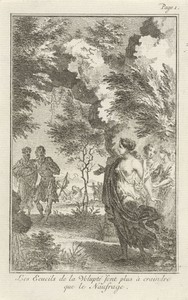 Telemachus en Mentor komen aan op het eiland van Calypso