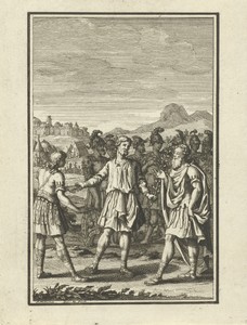 Telemachus in gesprek met Mentor