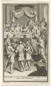 Telemachus in het paleis van Menelaos