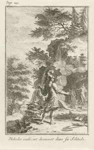 Telemachus ontdekt Philocles in een grot