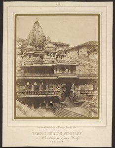 Temple Hindou Moderne à Mondlésir entre Agra & Bombay. (Hindoustan.)