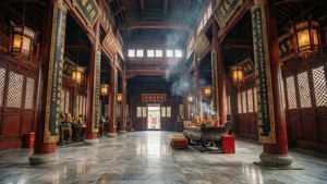 Temple Interior Grandeur