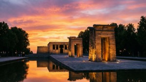 Temple of Debod Sunset Reflection