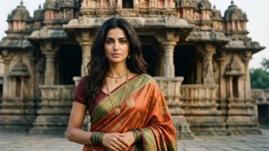 Temple Saree Elegance
