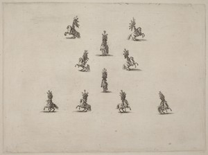 Ten Cavaliers with Large Plumed Helmets