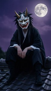 Tengu Under Moon