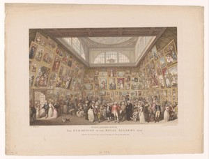 Tentoonstelling in de Royal Academy in Londen in 1787