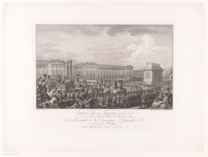 Terechtstelling van Lodewijk XVI op het Place de la Révolution te Parijs