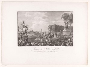 Terechtstelling van Marie Antoinette op het Place de la Révolution te Parijs