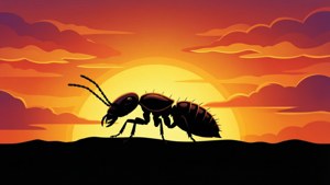 Termite Sunset Silhouette