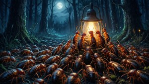 Termite Swarm at Night