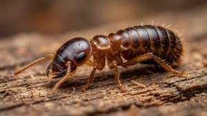Termites on Wood Grain