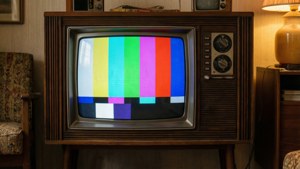 Test Pattern on Vintage TV