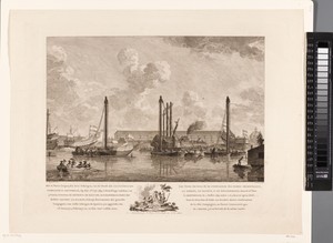 Tewaterlating van drie schepen te Amsterdam, 1783