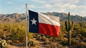 Texas Flag in the Desert