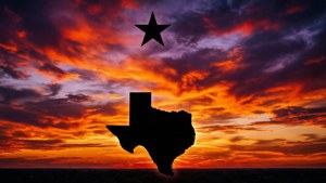Texas Sunset Silhouette