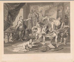 Thalia verjaagd door de Schilderkunst