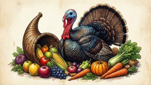 Thanksgiving Cornucopia Turkey