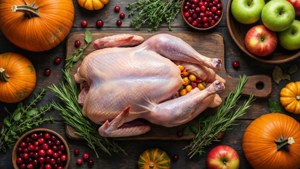 Thanksgiving Ingredients Flatlay