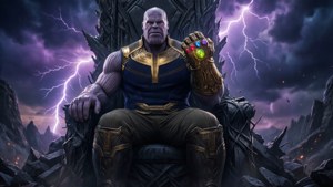 Thanos on Throne
