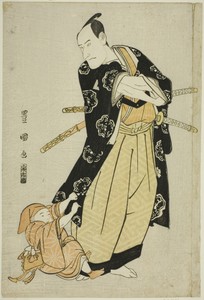 The actor Ichikawa Danjuro VI and a boy