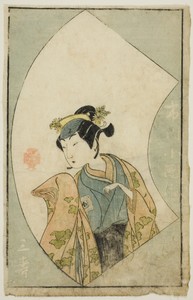 The Actor Ichikawa Kodanji II, from "A Picture Book of Stage Fans (Ehon butai ogi)"