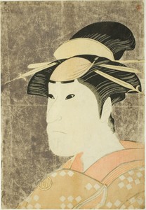 The actor Sanogawa Ichimatsu III as the Gion prostitute Onayo in the play "Hana-ayame Bunroku Soga," performed at the Miyako Theater in the fifth month, 1794