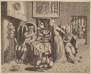 The Amorous Nun between the Abbot and the Monk