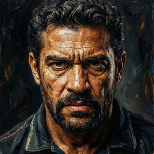 The Axe Murderer in Oil