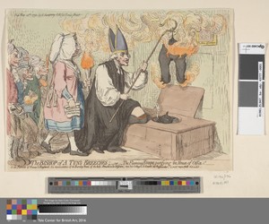 The Bishop of a Tun's Breeches; - or - The Flaming Eveque, Purifying the House of Office