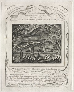 The Book of Job:  Pl. 11, With Dreams upon my bed thou scarest me and affrightest me / with Visions