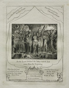 The Book of Job:  Pl. 21, So the Lord blessed the latter end of Job / more than the beginning