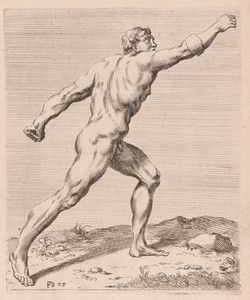 The Borghese Gladiator, side view, turned to right [plate 28]