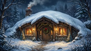The Burrow in Snow